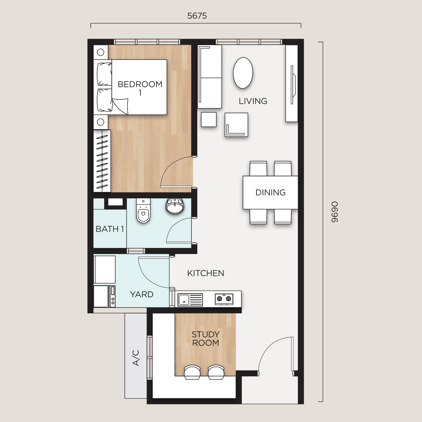 Alia Type A floor plan
